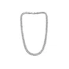 Undefined Jewelry Men's Grey Gun Metal Flat Cuban Curb Chain Necklace Short In Gray