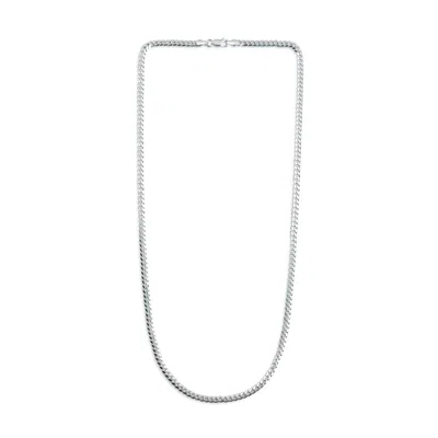 Undefined Jewelry Men's Silver 3.5mm Miami Curb Chain Necklace Long