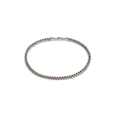 Undefined Jewelry Men's Silver 3mm Franco Chain Bracelet In Metallic