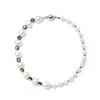 Undefined Jewelry Men's Silver / Black Day And Night Smile Pearl Beads Necklace Mmrz In Multi
