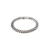 Undefined Jewelry Men's Silver Diamond Cut Chain Bracelet 9.2mm In Silver
