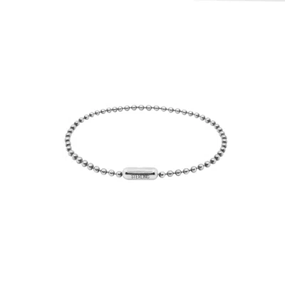 Undefined Jewelry Men's Sterling Silver Beads Chain Bracelet - Medium