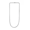 Undefined Jewelry Men's Thin Black Ruthenium Finish Franco Chain Necklace - Long In Black