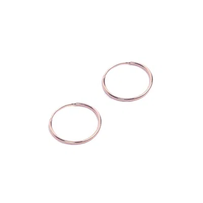 Undefined Jewelry Women's 14k Gold Big Endless Hoop Earring Rose Gold In Brown