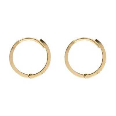 Undefined Jewelry Women's 14k Gold Flat Hoop Earrings