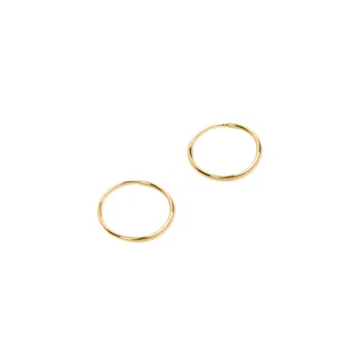 Undefined Jewelry Women's 14k Gold Small Endless Hoop Earring Yellow Gold