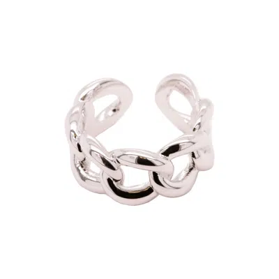 Undefined Jewelry Women's Chain Link Ring Silver In Pink