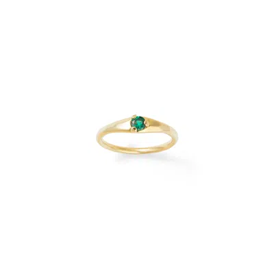 Undefined Jewelry Women's Green / Gold Mystic Gold & Green Signet Ring Mmrz In Multi