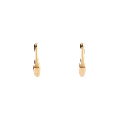 Undefined Jewelry Women's Oval Semi Hoop Earrings - Gold