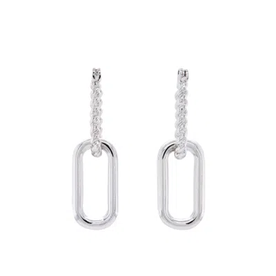 Undefined Jewelry Women's Silver Chain Link Earrings
