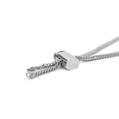 Undefined Jewelry Women's Silver Franco Chain Necklace With Flask Stopper