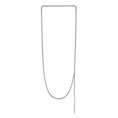 Undefined Jewelry Women's Silver Long Flat Chain Necklace