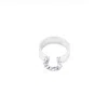 Undefined Jewelry Women's Silver Open End Knuckle Ring With Chain In Silver