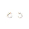 Undefined Jewelry Women's White / Gold Morning Dew On White Leaf Earrings Mmrz In Multi