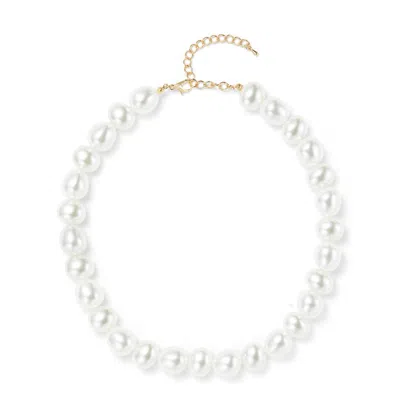 Undefined Jewelry Women's White Pebble Pearl Necklace Mmrz