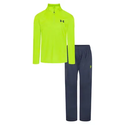 Under Armour 1/4 Zip Set Infant Boys In Yellow/grey
