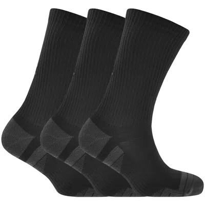 Under Armour 3 Pack Tech Crew Socks Black