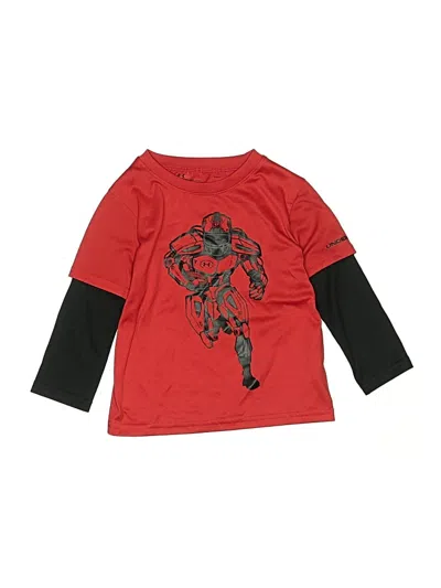 Pre-owned Under Armour Kids' 3/4 Sleeve T-shirt In Red