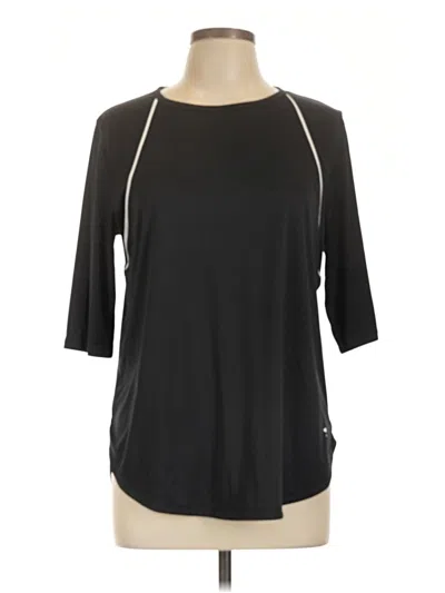 Pre-owned Under Armour 3/4 Sleeve Top Black Boatneck Tops