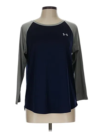 Pre-owned Under Armour 3/4 Sleeve T-shirt In Blue