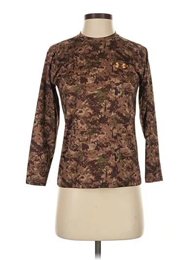 Pre-owned Under Armour 3/4 Sleeve T-shirt In Brown