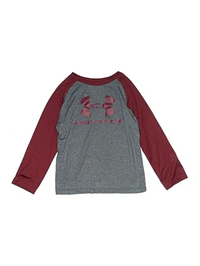 Pre-owned Under Armour Kids' 3/4 Sleeve T-shirt In Burgundy