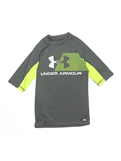 Pre-owned Under Armour Kids' 3/4 Sleeve T-shirt In Gray