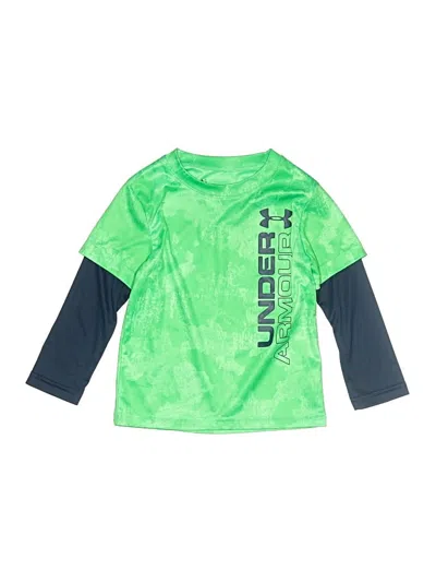 Pre-owned Under Armour Kids' 3/4 Sleeve T-shirt In Green