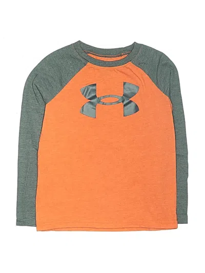 Pre-owned Under Armour Kids' 3/4 Sleeve T-shirt In Orange