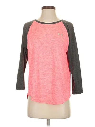 Pre-owned Under Armour 3/4 Sleeve T-shirt In Pink