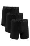 Under Armour 3-pack Performance Tech Boxer Briefs In Black