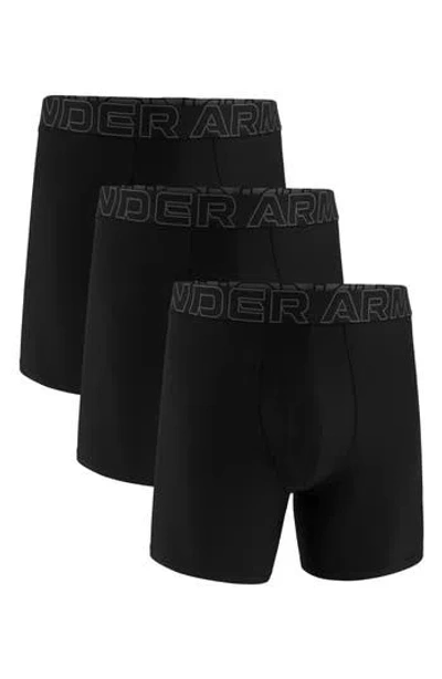 Under Armour 3-pack Performance Tech Boxer Briefs In Black
