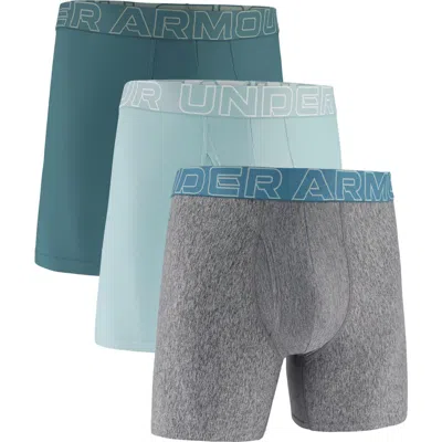 Under Armour 3-pack Performance Tech Boxer Briefs In Blue