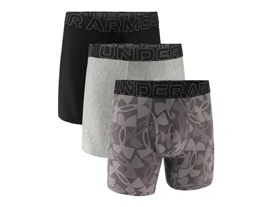 Under Armour 3-pack Performance Tech Print 6 Boxer Briefs In Multi