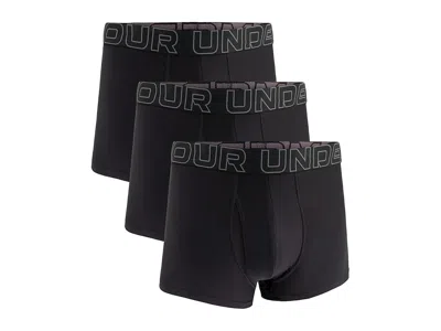 Under Armour 3-pack Performance Tech Solid 3 Boxer Briefs In Black