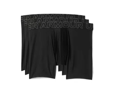 Under Armour 3-pack Performance Tech Solid 6 Boxer Briefs In Black