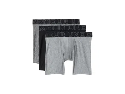 Under Armour 3-pack Performance Tech Solid 6 Boxer Briefs In Gray