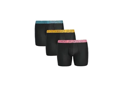 Under Armour 3-pack Performance Tech Solid 6 Boxer Briefs Men's Underwear Boundless Blue: Md In Multi