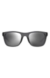 Under Armour 61mm Gradient Polarized Rectangular Sunglasses In Grey