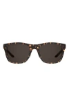 Under Armour 55mm Gradient Polarized Rectangular Sunglasses In Havana