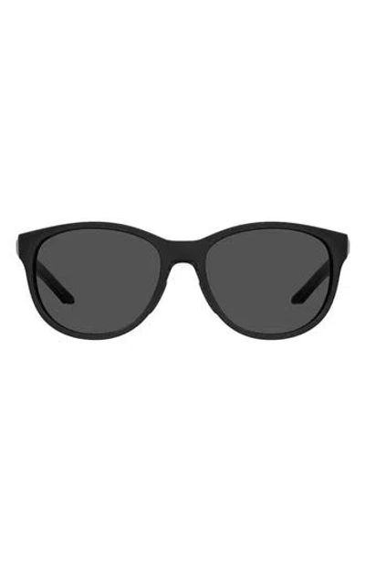 Under Armour 57mm Gradient Polarized Rectangular Sunglasses In Black