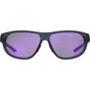 Under Armour 59mm Gradient Polarized Rectangular Sunglasses In Blue Crystal