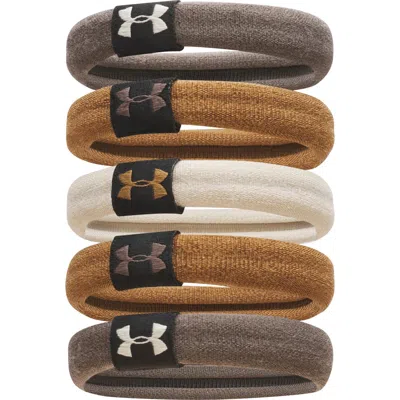 Under Armour 5-pack Assorted Performance Hair Ties In Brown