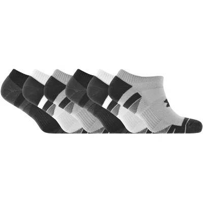 Under Armour 6 Pack No Show Tech Socks In Multi