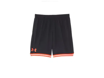 Under Armour 7-inch Perimeter Basketball Shorts Boy's Clothing Black/phoenix Fire : Xl (18-20 Big Kid), Polyester In Gray