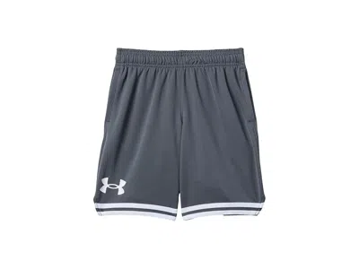 Under Armour 7-inch Perimeter Basketball Shorts Boy's Clothing Castlerock/white : Md (10-12 Big Kid), Polyester In Gray