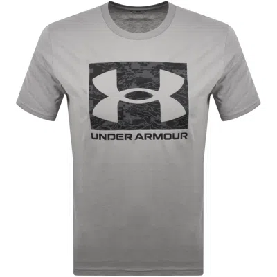 Under Armour Abc Camouflage Logo T Shirt Grey In Gray