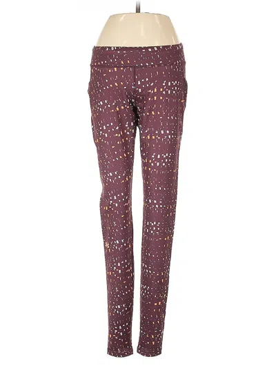 Pre-owned Under Armour Active Pants In Burgundy