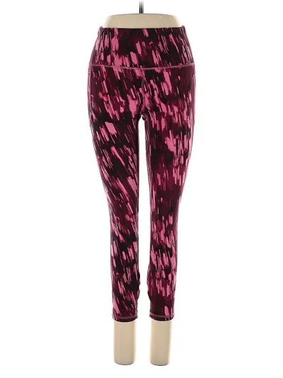 Pre-owned Under Armour Active Pants In Burgundy