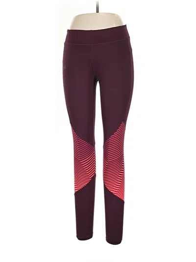 Pre-owned Under Armour Active Pants In Burgundy
